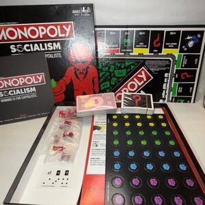 Monopoly Socialism Parody Board Game 2018 Unused Open Box Sealed Pieces Complete